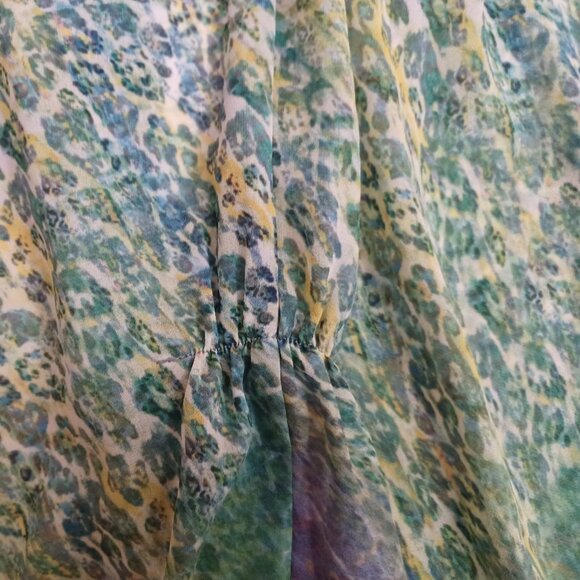 Women's Poeme Sheer Lightweight Animal/Marble Print Cover Up/Tunic Size Medium - Picture 3 of 8